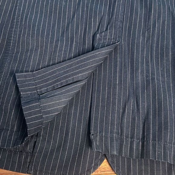 Vintage men's guess pinstripe blazer style cotton jacket‎ distressed worn look - Picture 6 of 7